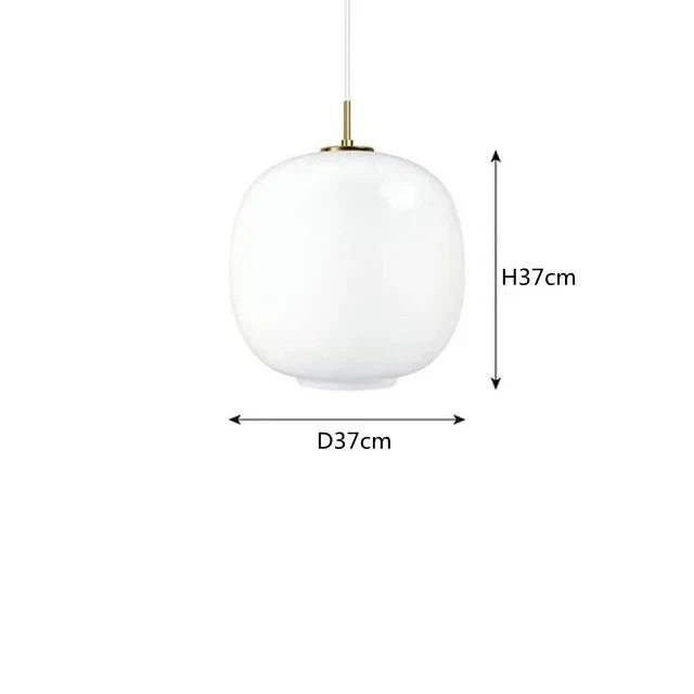 Suspension minimaliste en verre blanc pour cuisine – Solstize
