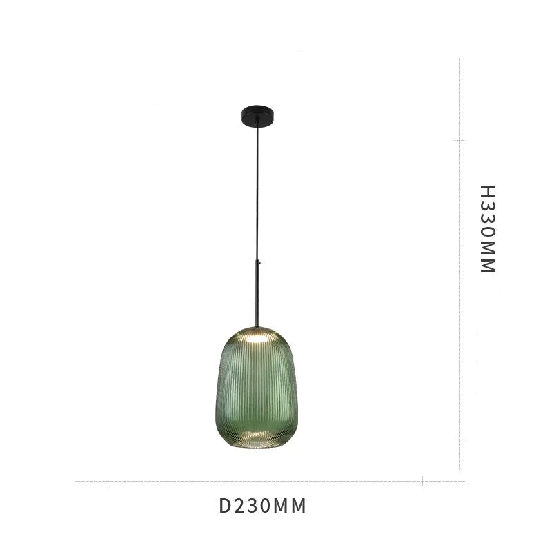 Hanglamp met gekleurde glaskap in middeleeuwse stijl voor woonkamer – Alumine