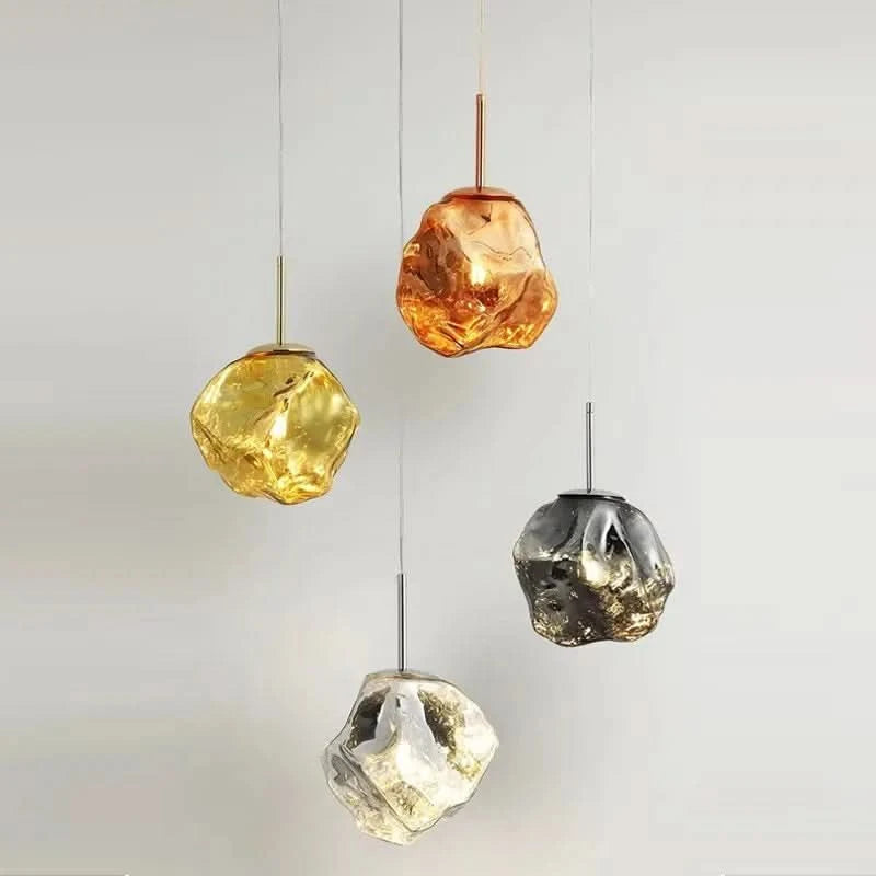 Trendy Hanglamp Verstelbare Hoogte Glas Metaal Stijl – Aurora Nordica