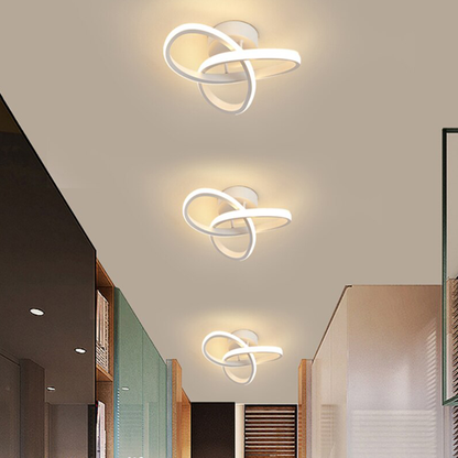 Plafondlamp Gebogen Hedendaags Dubbel Paneel – Geometrio