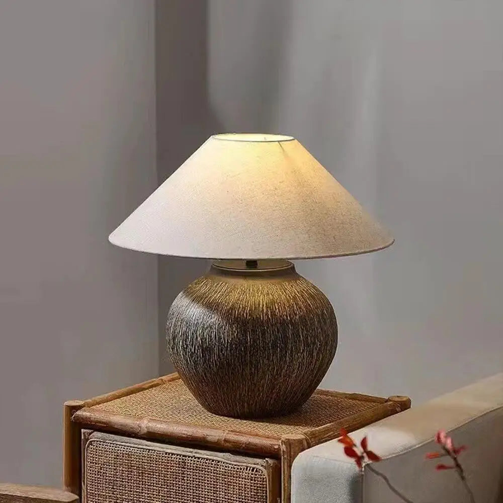 Lampe de table céramique style japonais pour salon – Zenara