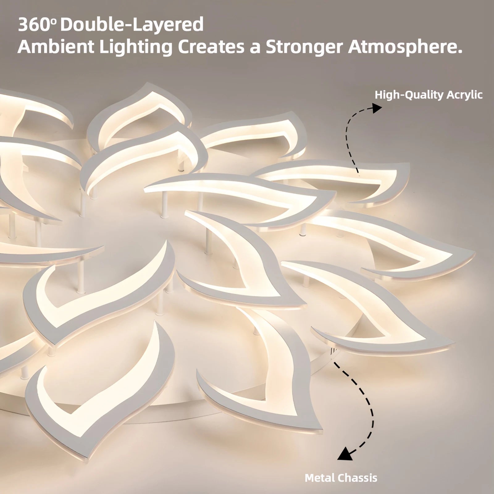 Moderne acryl plafondlamp met dimfunctie voor woonkamer/slaapkamer – Caeleste