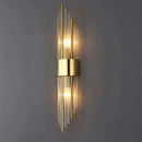 Wandlamp van kristal en aluminium, eigentijds design - Glas