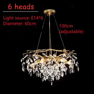 Lustre en Cristal Moderne pour Salon et Hôtels – Zeliora