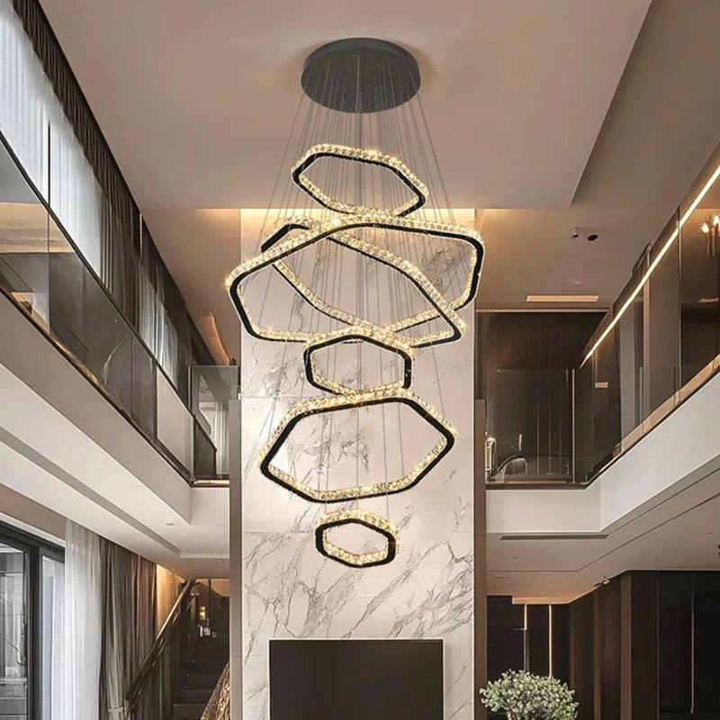 Moderne Kristallen Kroonluchter voor Woonkamer – Crystalline