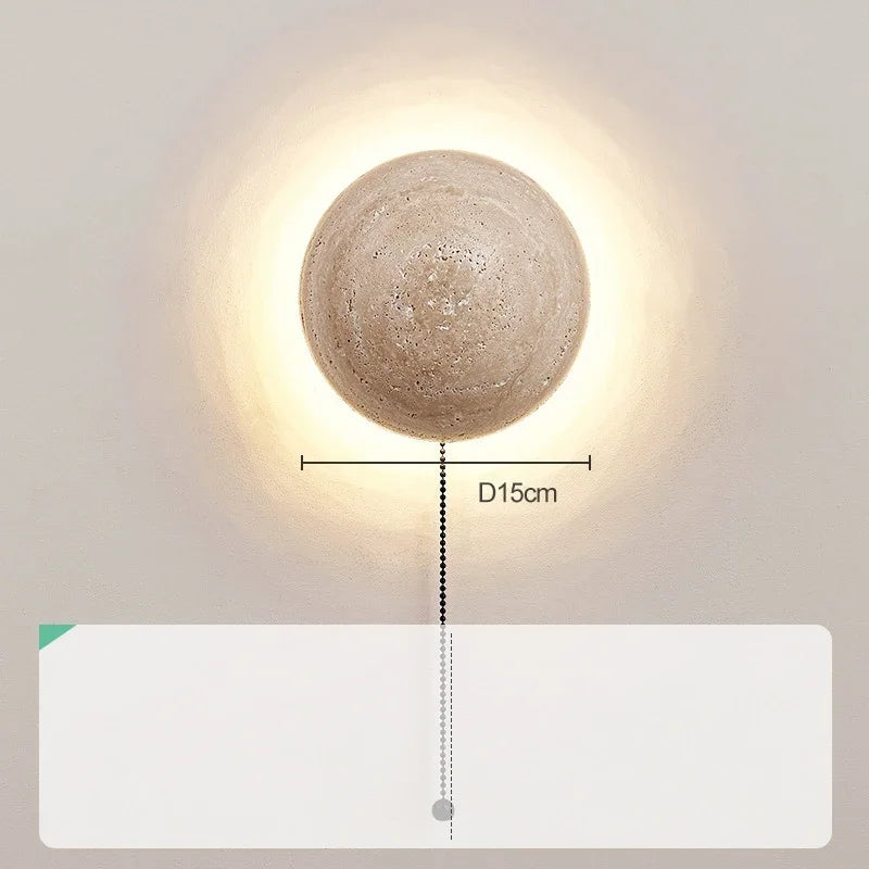 Stenen wandlamp voor woonkamer en slaapkamer – Serenitea