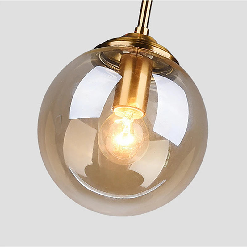 LED-hanglamp in gepolijst glas voor woonkamer – Crealuxa