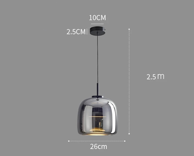 Suspension en verre minimaliste nordique pour salons et chambres – Vetroéclat