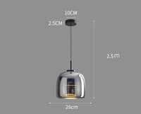 Suspension en verre minimaliste nordique pour salons et chambres – Vetroéclat