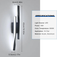 Applique murale moderne noire pour salon – Novaluce