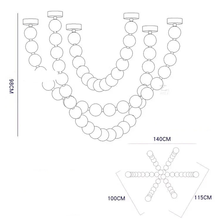 LED-hanglamp van kristal voor woonkamer en eetkamer – Crysélite