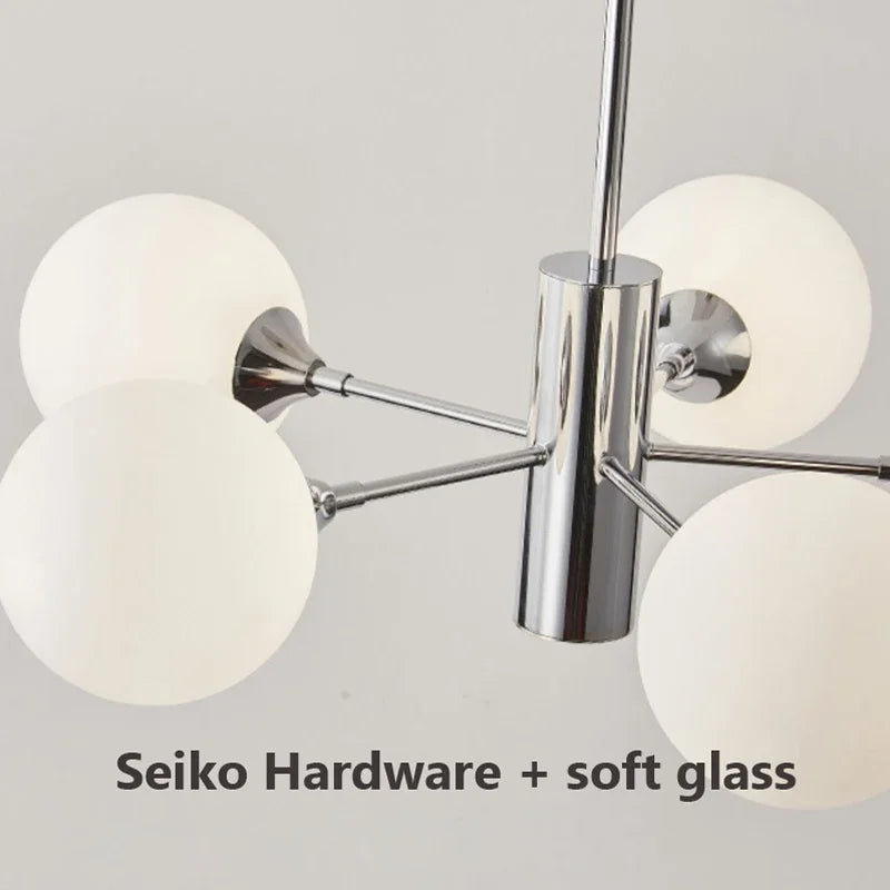 Lustre Nordique Moderne en Fer pour Salon – Ziraldion