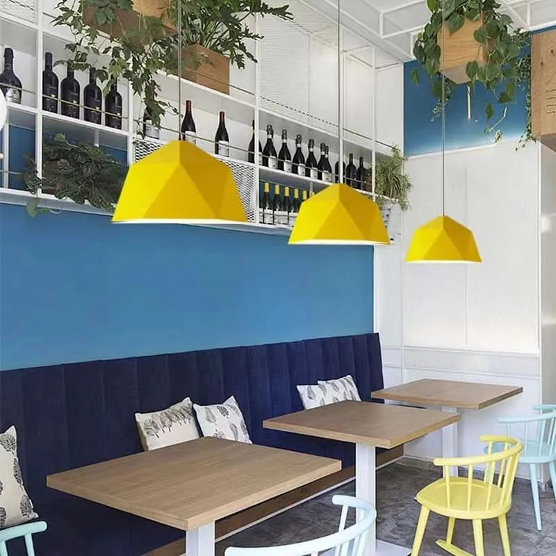 Hangende Loftlamp met Levendige en Gekleurde Kapjes – Pop