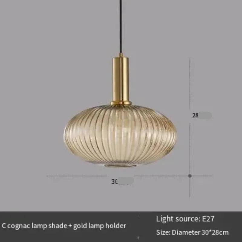 Noordse gerookt glazen hanglamp voor eetkamer – Veranys