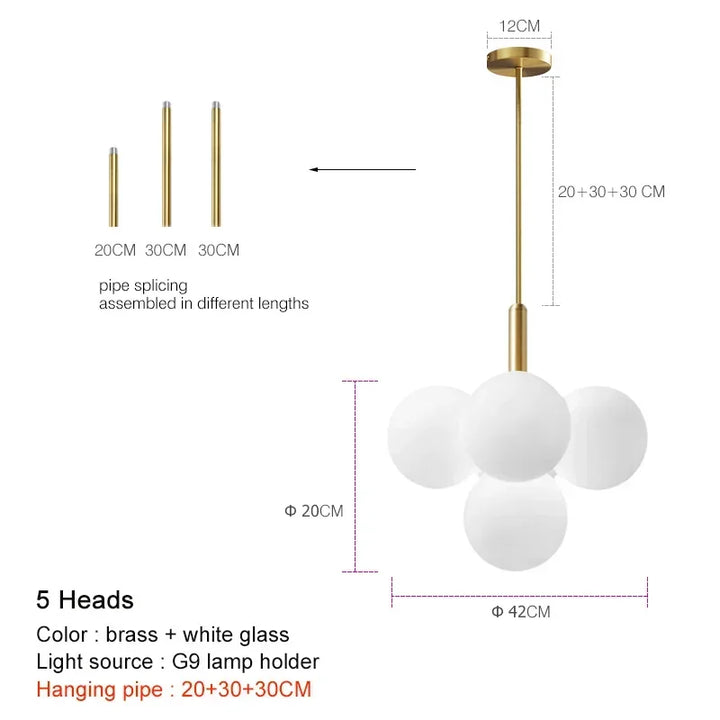 Lustre en Verre Nordique pour Salon – Silvoria