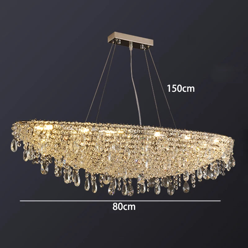 Suspension contemporaine en cristal pour salon – Crystarène
