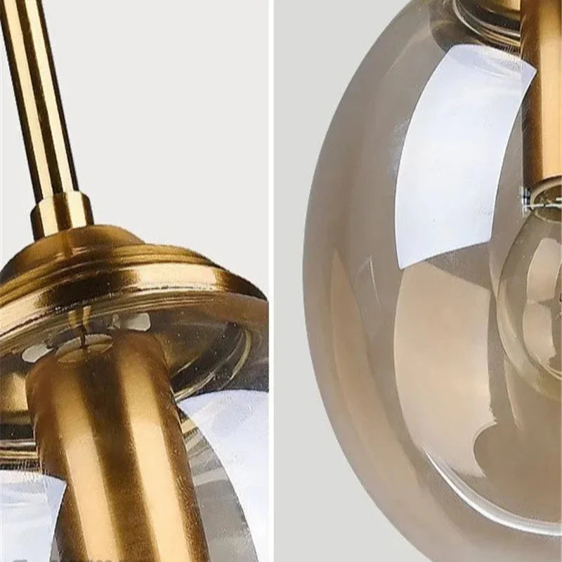 Applique murale Velix globe en verre et métal électroplaqué - vue 4