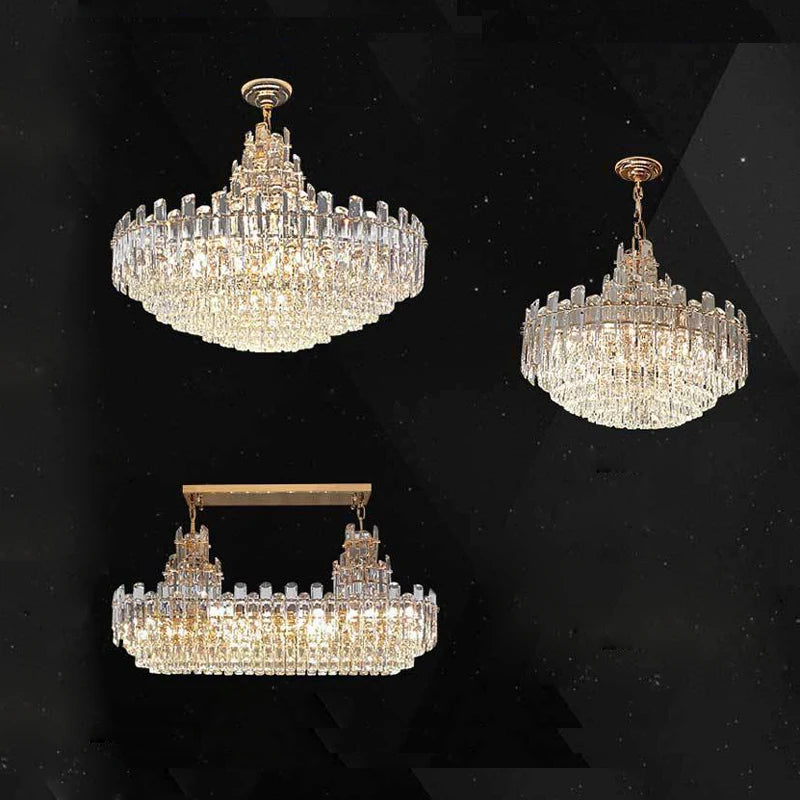 Lustre moderne en cristal pour duplex – Estellion