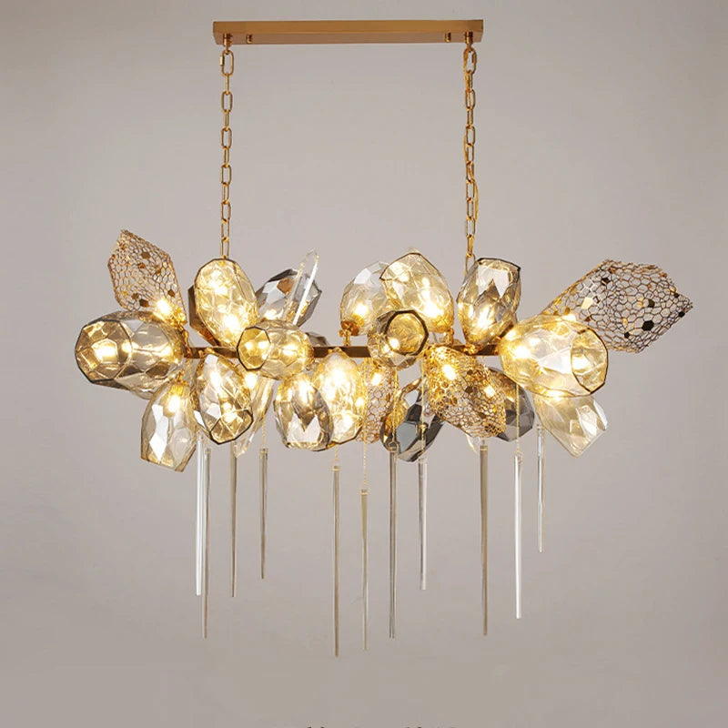Suspension moderne en verre pour salon – Celestine