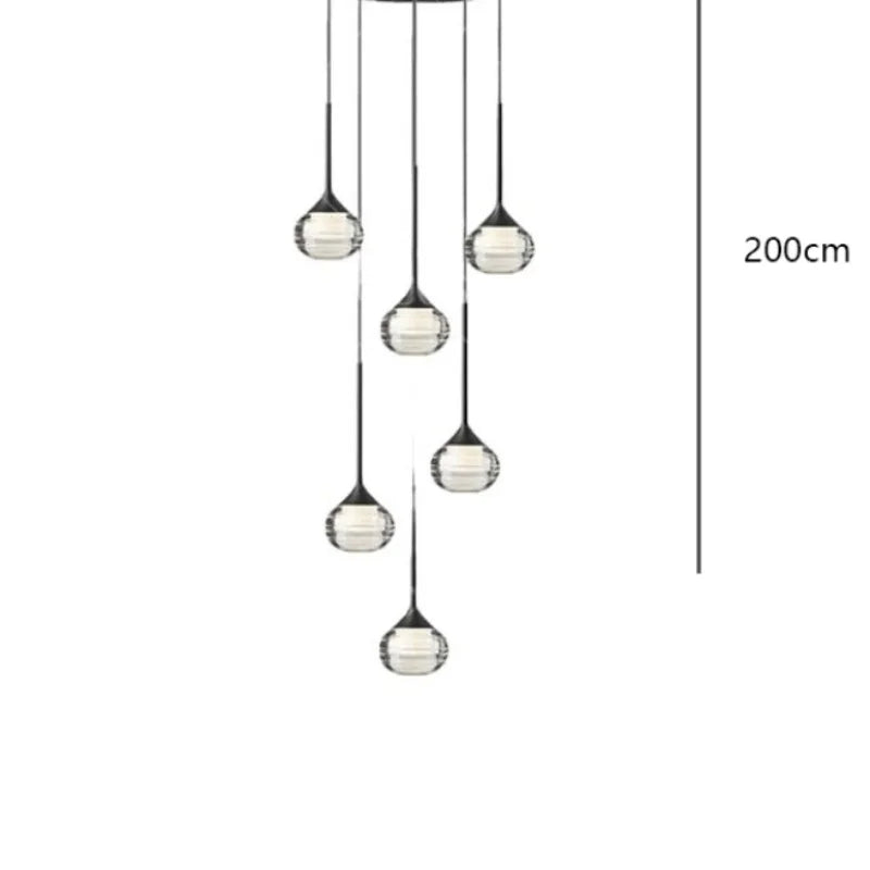 Suspension LED cristal pour chambres et salons – Cristalya