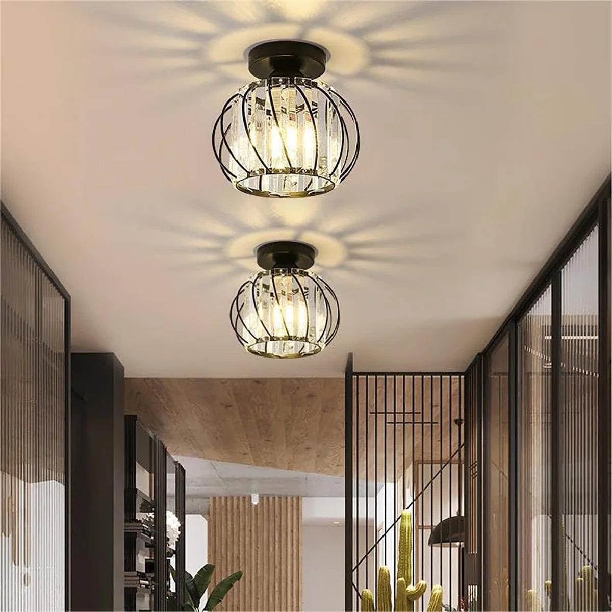 Plafonnier vintage en fer noir pour salle à manger – Mirostella