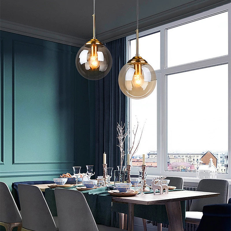 LED-hanglamp in gepolijst glas voor woonkamer – Crealuxa