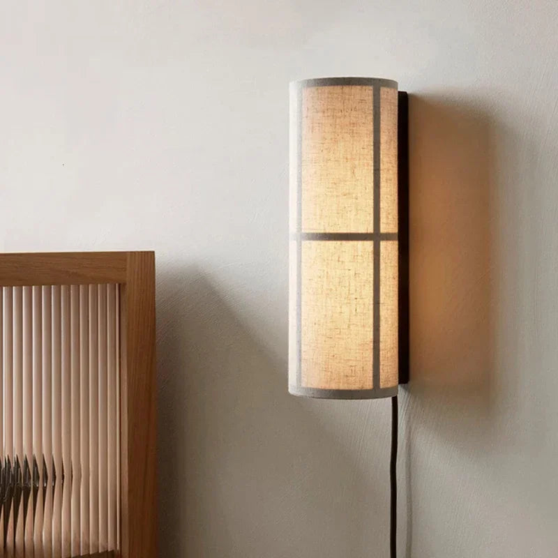 Vintage wandlamp in stof voor slaapkamer – Zénitude