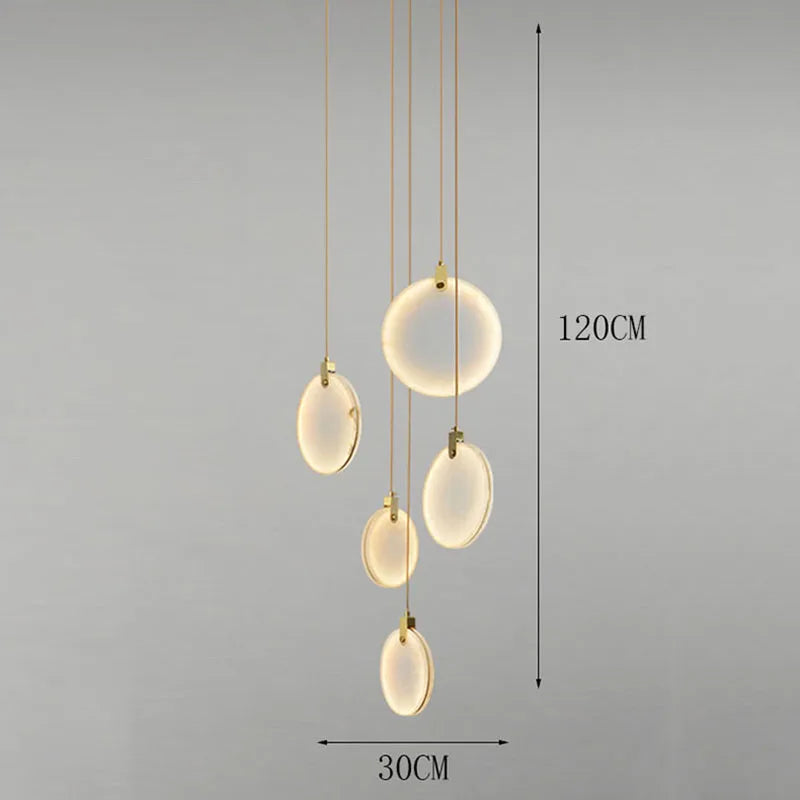 Suspension LED moderne en acrylique pour salon – Thaliona