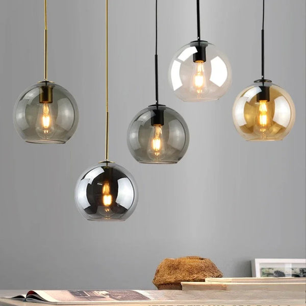Rauchglas-Pendelleuchte für Esszimmer – Ombrelia