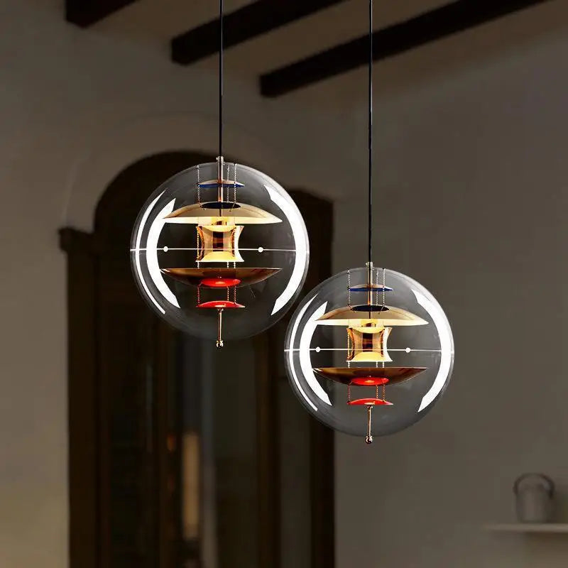 Bol LED-hanglamp Metalen Afwerking Hedendaagse Sfeer – Orbitale Harmonie