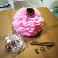 Lampe sur pied moderne en plumes pour chambre – Oriona