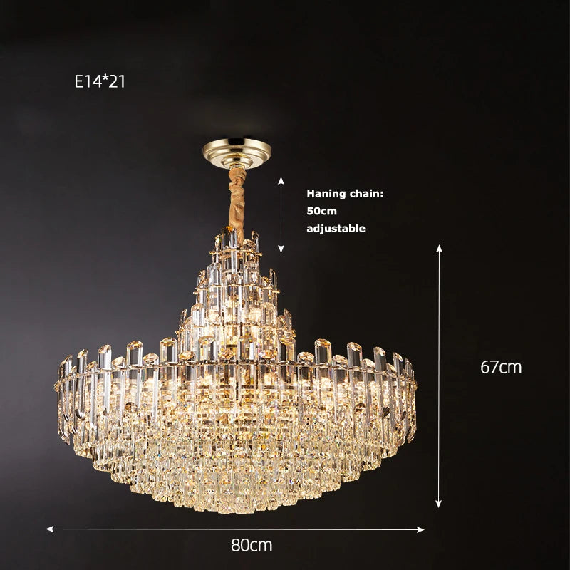Lustre moderne en cristal pour duplex – Estellion