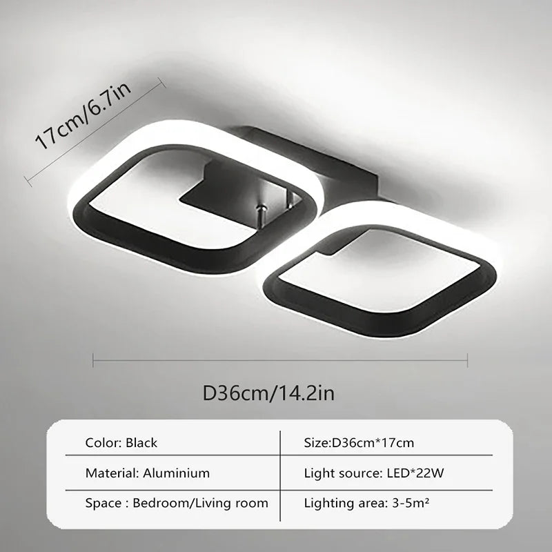 Modern plafondlamp in aluminium voor binnengebruik – Célinova