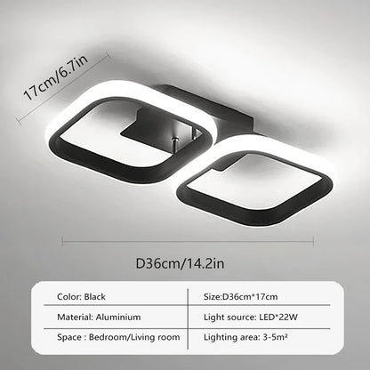 Modern plafondlamp in aluminium voor binnengebruik – Célinova
