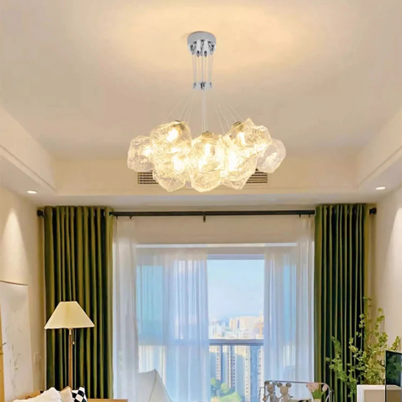 Moderne glazen hanglamp voor eetkamer – Célestine