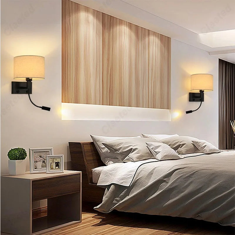 Applique murale en tissu LED pour chambre – Armoniel