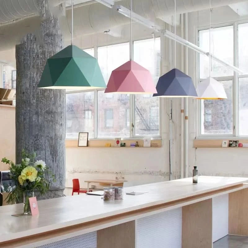 Hanglamp Loftstijl met Levendige Gekleurde Schermen – Pop