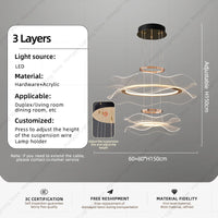 Suspension LED moderne en acrylique pour salon – Célinova