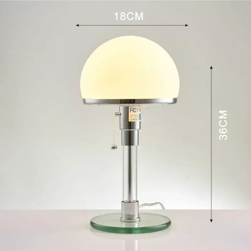 Lampe de bureau design nordique en verre et métal – Orinox