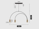 Moderne Plafondlamp met Gebogen Design en Eenvoudige Installatie – Zeno