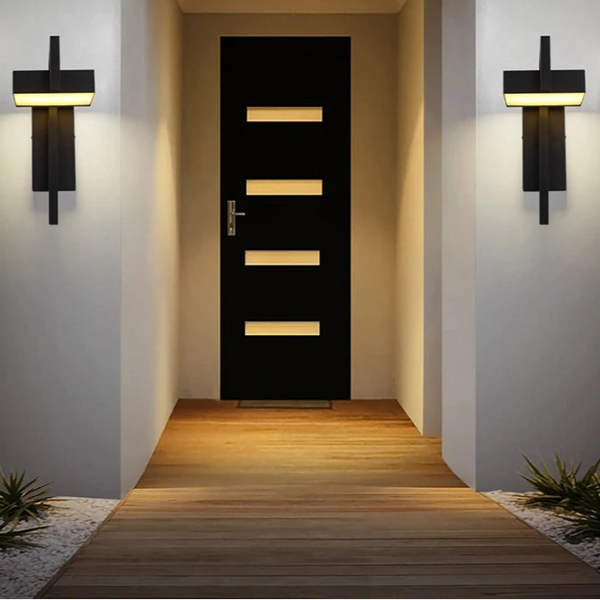 Applique murale LED en acier noir pour extérieur – Armonéa