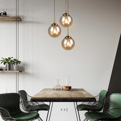 LED-hanglamp in gepolijst glas voor woonkamer – Crealuxa