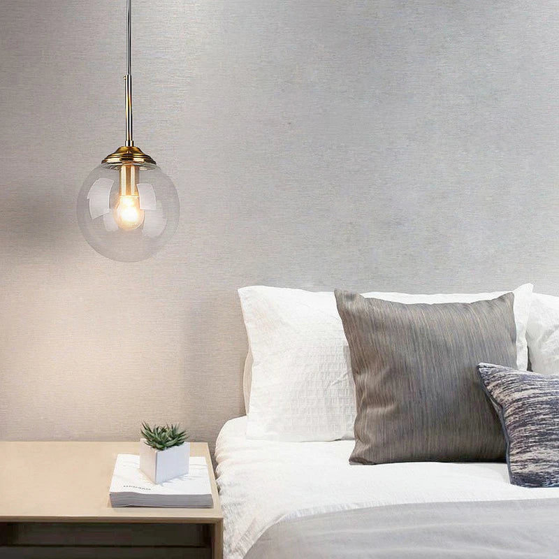LED-hanglamp in gepolijst glas voor woonkamer – Crealuxa