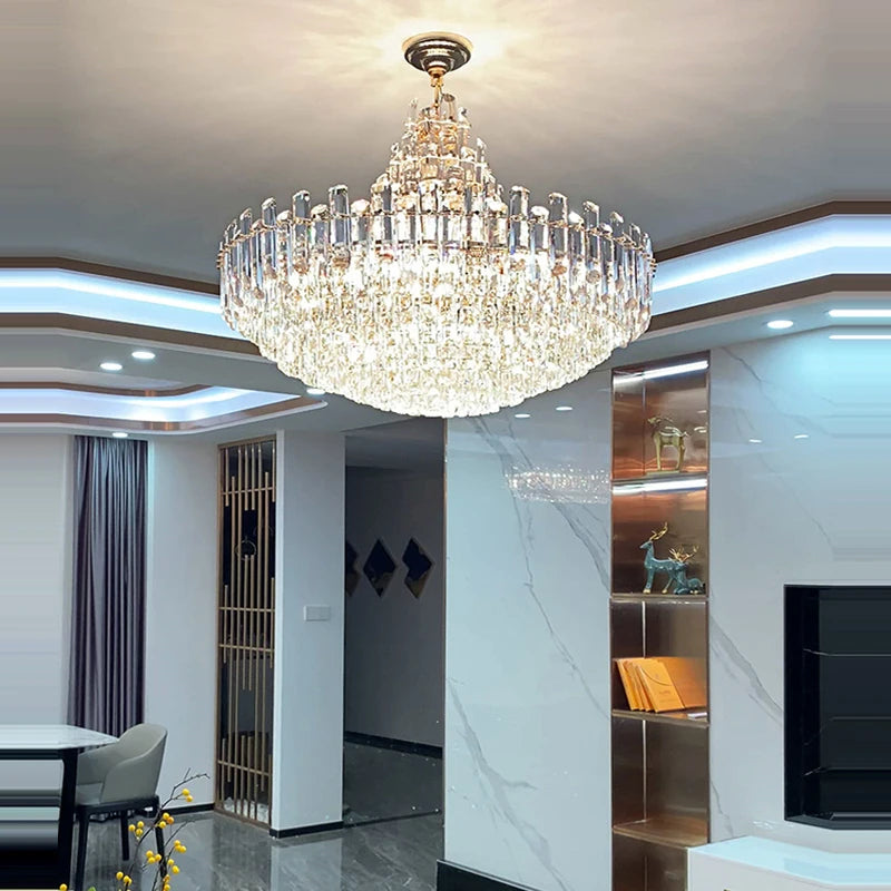 Moderne kristallen kroonluchter voor duplex – Estellion
