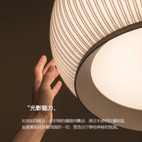 Lampe de Table Cocoon en Tissu Tressé Blanc – Alumine