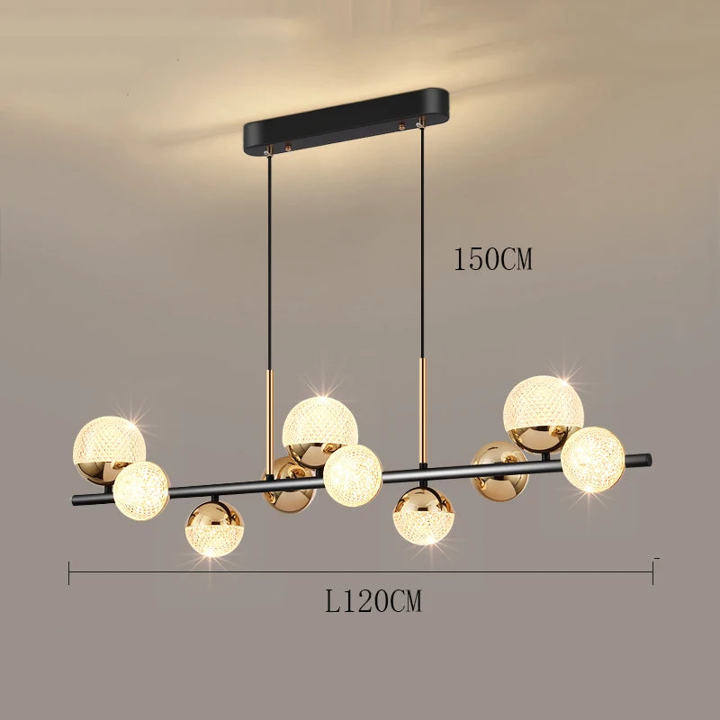 Suspension moderne en acrylique pour salle à manger – Ornelia