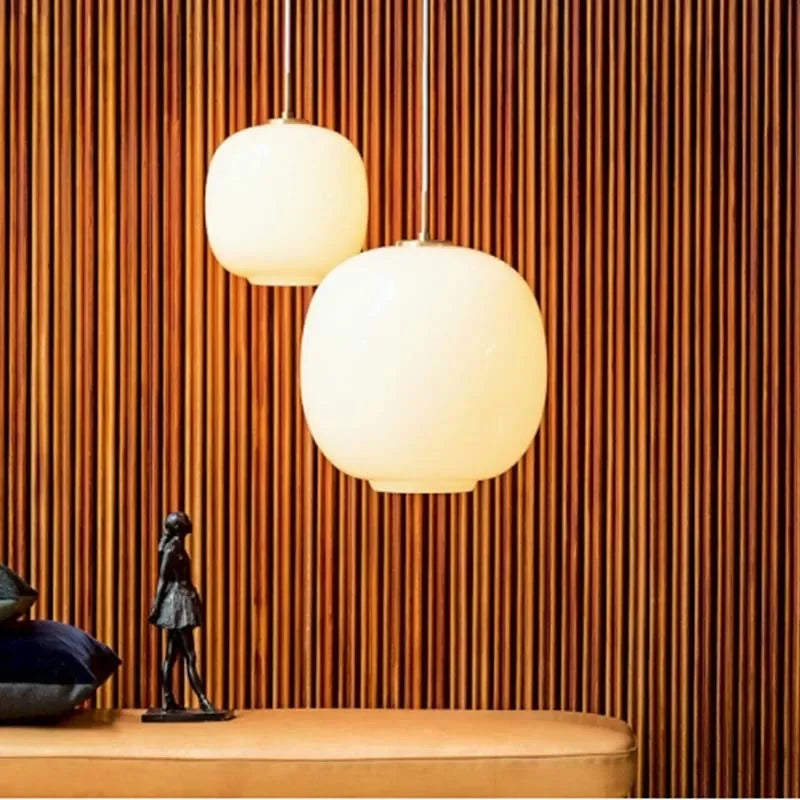 Minimalistische Hanglamp in Wit Glas voor Keuken – Solstize