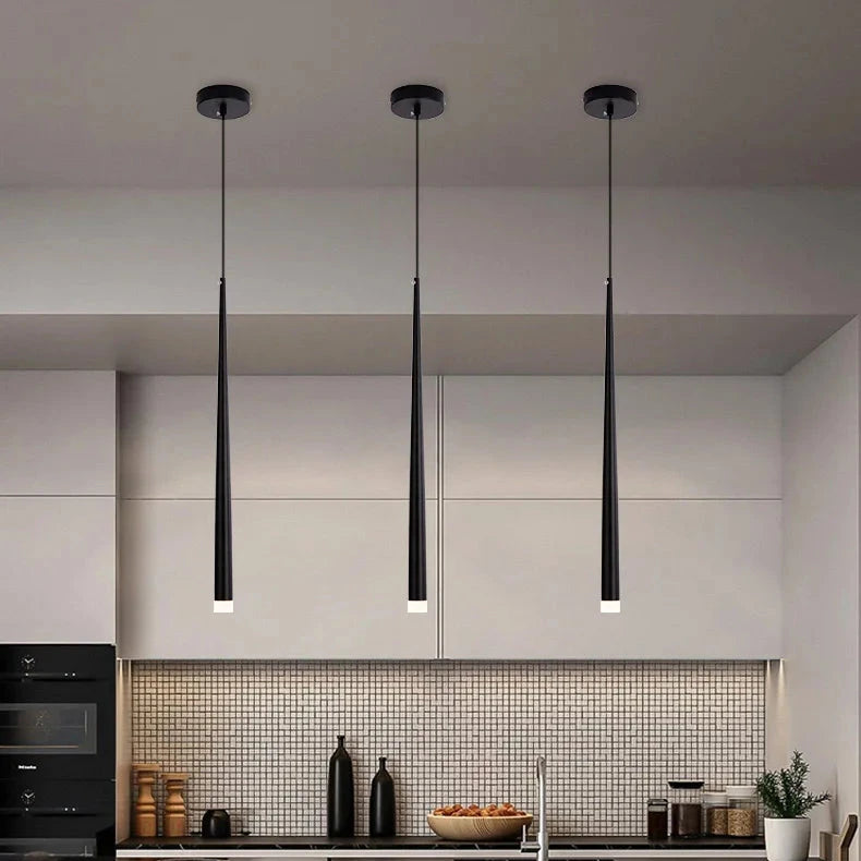 Compacte LED-hanglamp in Geborsteld Nikkel voor Interieur Zwart – Gouden Pijl