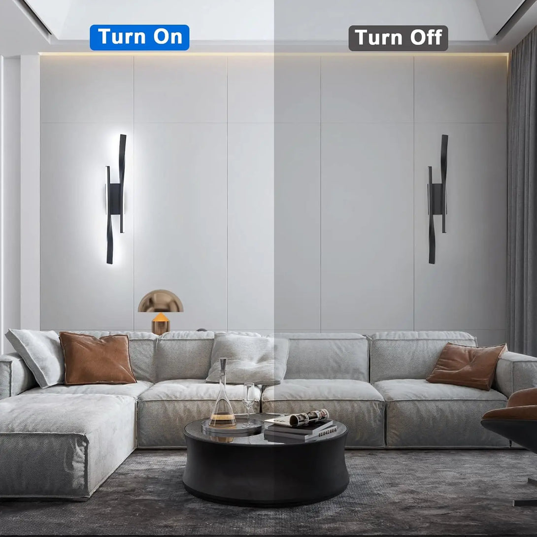 Applique murale moderne noire pour salon – Novaluce