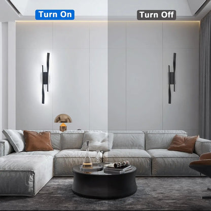 Moderne zwarte wandlamp voor woonkamer – Novaluce